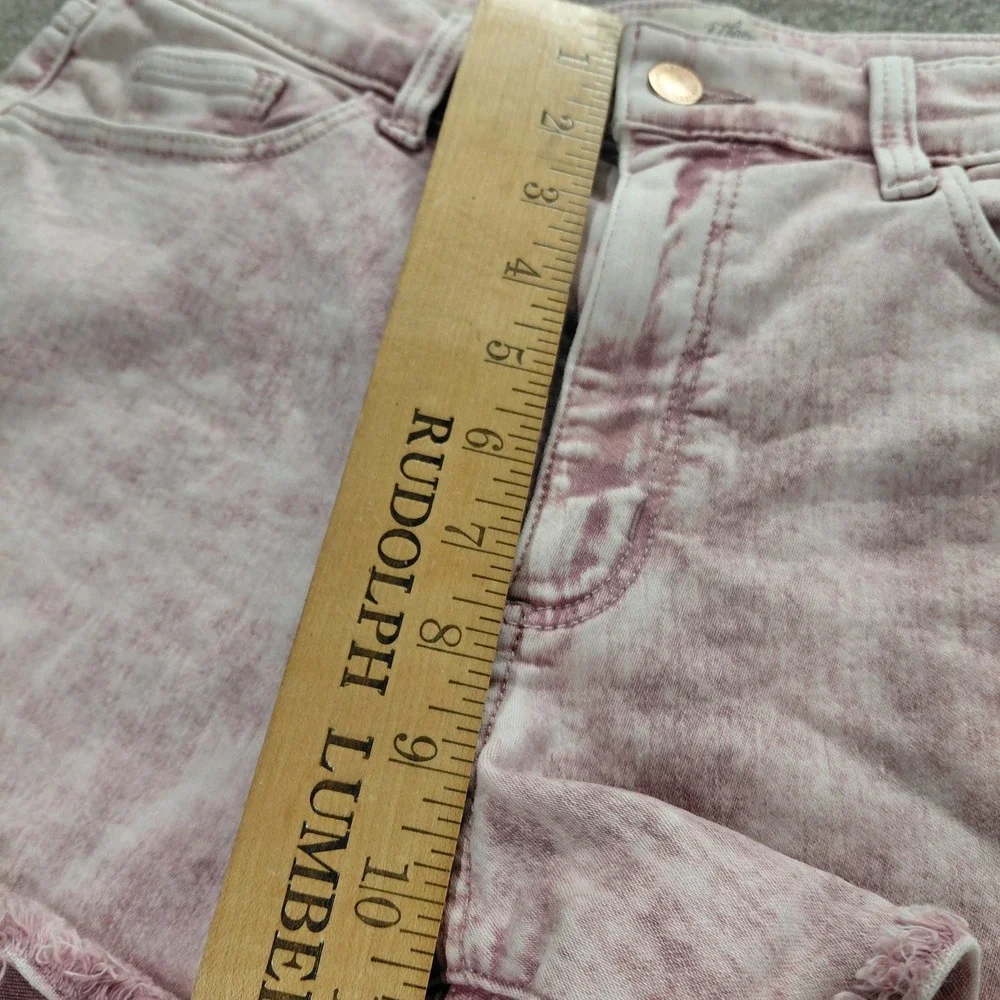 Universal Thread Sz 10/30 High Rise Mom Shorts Pink Acid Wash Grunge Punk Beach‎